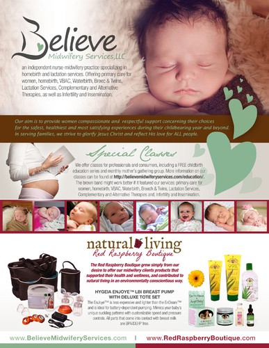 Childcare design with the title 'Create the next postcard or flyer for Red Raspberry Boutique'