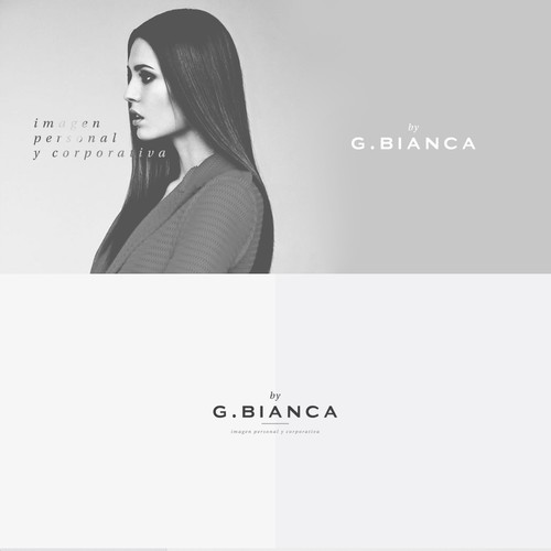 One-color logo with the title 'Logo design for G.Bianga - personal stylist'