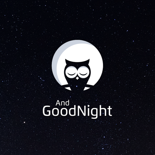 Owl logo with the title 'Logo for AndGoodNight'