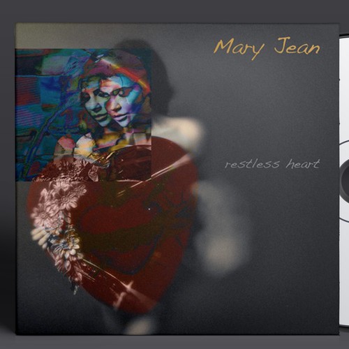 CD cover design with the title 'Cover Design for a debut pop album'