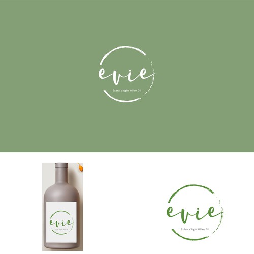 Olive oil logo with the title 'EVIE EXCITING NEW START UP IN THE FOOD SPACE '