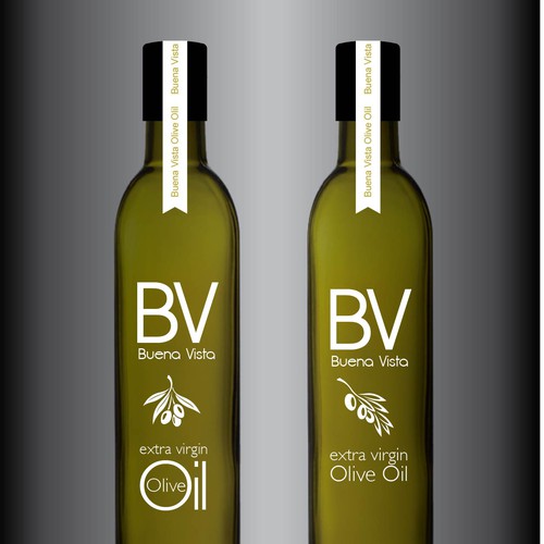 Olive oil label with the title 'Label Design for Olive Oil'