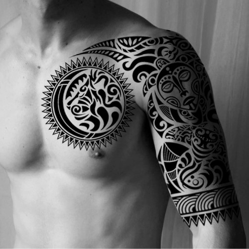Polynesian design with the title 'Polynesian tattoo design'