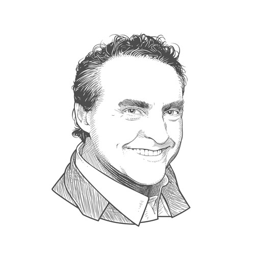 Portrait artwork with the title 'Mike Koenigs '