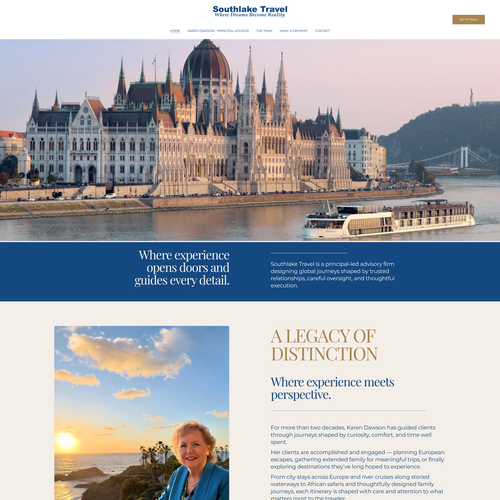 Modern design with the title 'High-End Website Design for Luxury Advisors'