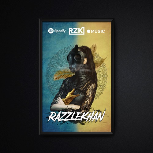 Rapper design with the title 'poster design'