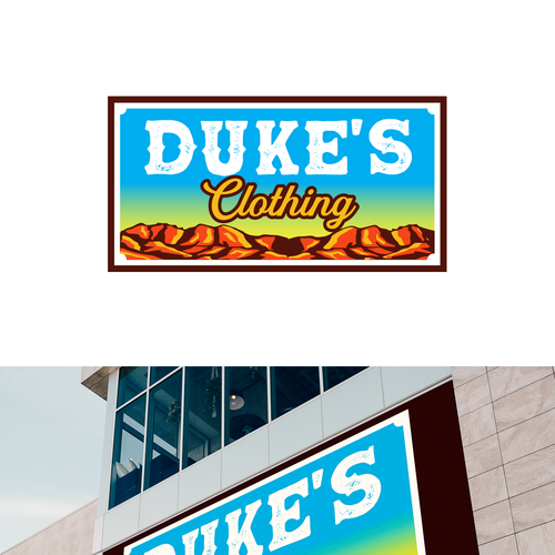Tourism logo with the title 'Duke's Clothing'