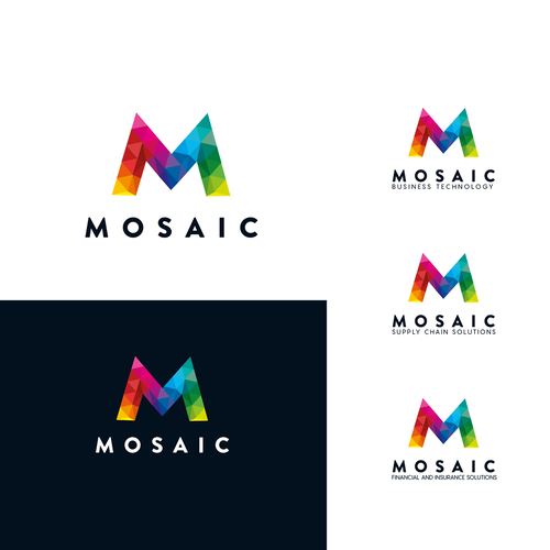 AI brand with the title 'The synergistic logo and branding for Mosaic of companies and services'