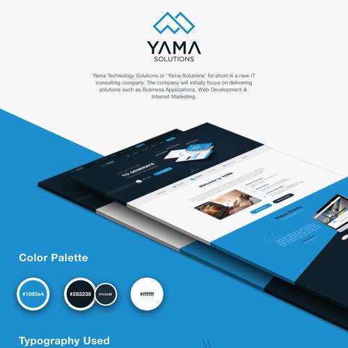 IT website with the title 'Website design for IT company'