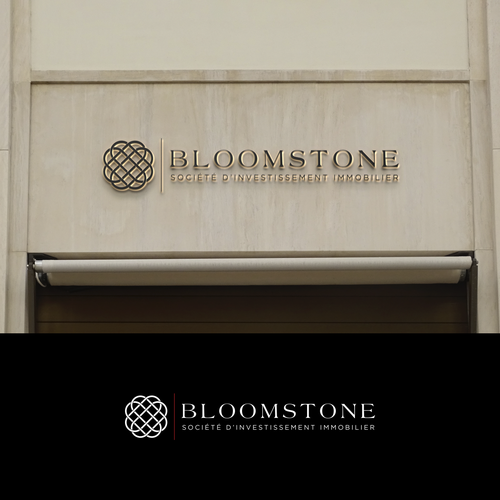 Bloom logo with the title 'Luxury logo for real estate investment company'