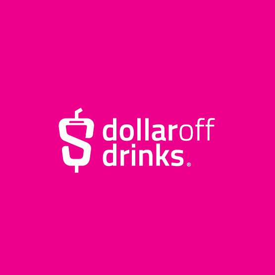 Dollar sign design with the title 'Fresh new logo for our digital discount drink card'