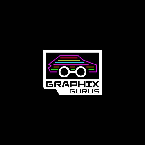 Genius logo with the title 'Logo Design for Graphix Gurus'