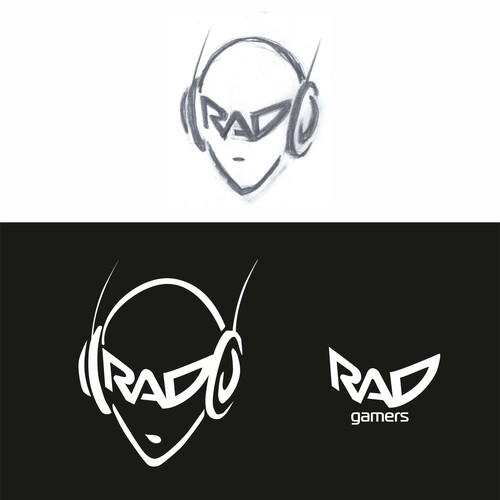 Extreme design with the title 'logo concept for gamers portal'