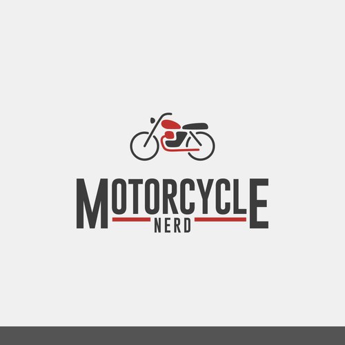 Log logo with the title 'motorcycle service logo'