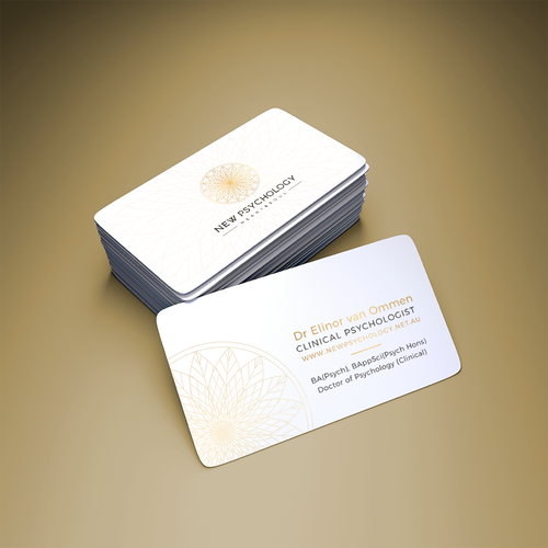 Clinic design with the title 'Business Card - New Psychology'