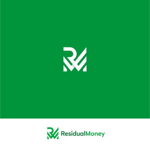 Money transfer logo with the title 'RM'