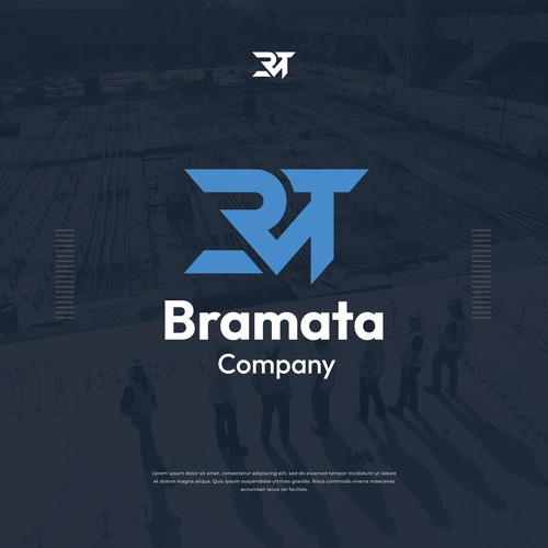 Letter m design logo with the title 'Bramata Company'