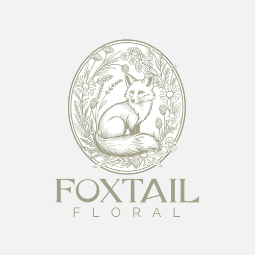 Floral design with the title 'Foxtail logo'