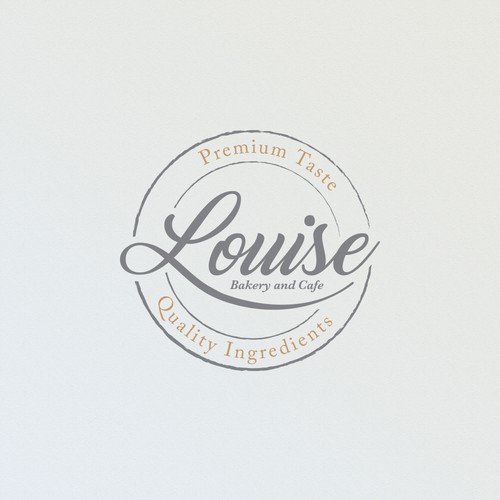 Cafe brand with the title 'Louise Bread and Coffee Logo'