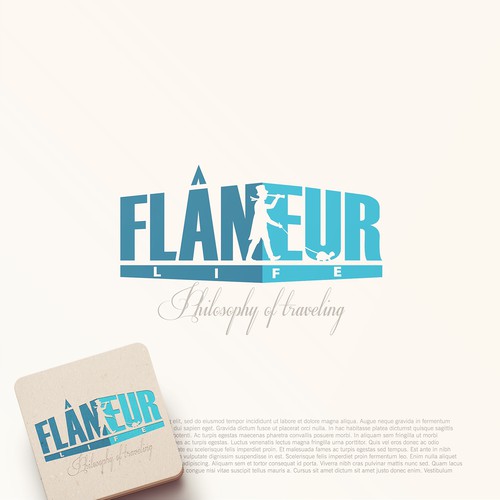 Turtle design with the title 'Flâneur Life'