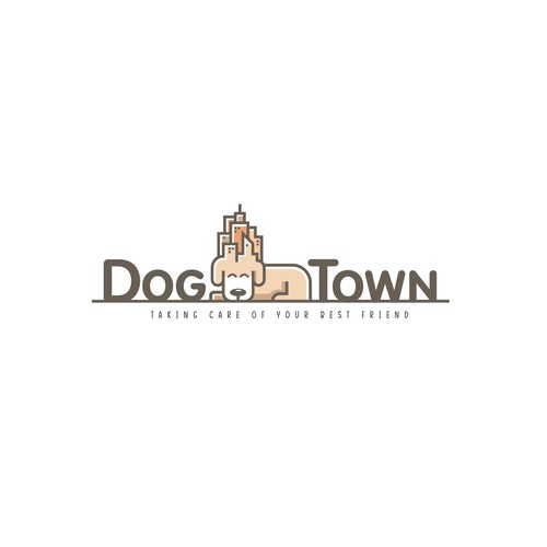 Town logo with the title 'Dog Town'
