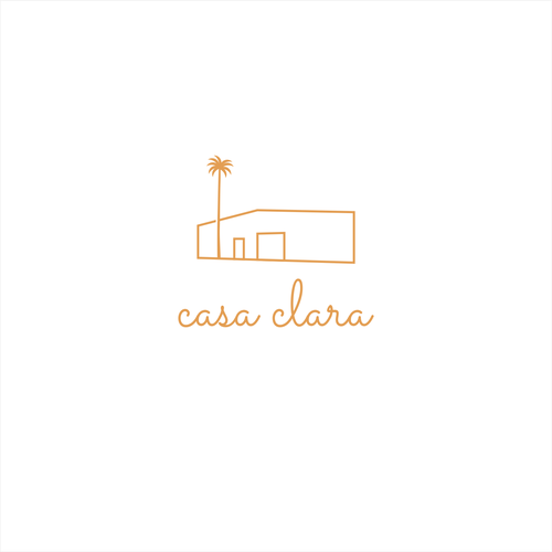 Palm tree logo with the title 'casa clara'
