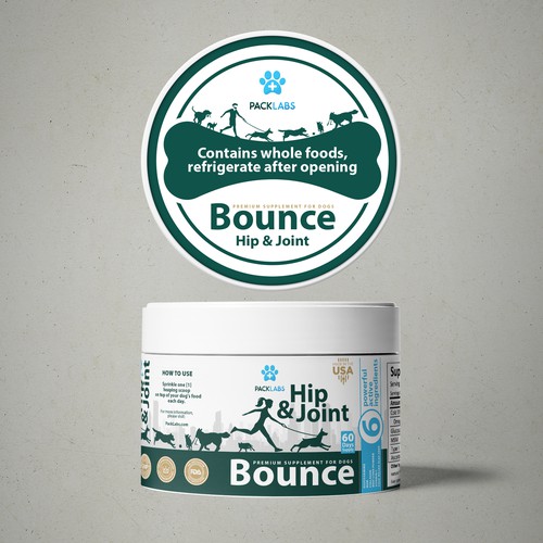 Pet label with the title 'HIP & JOINT'