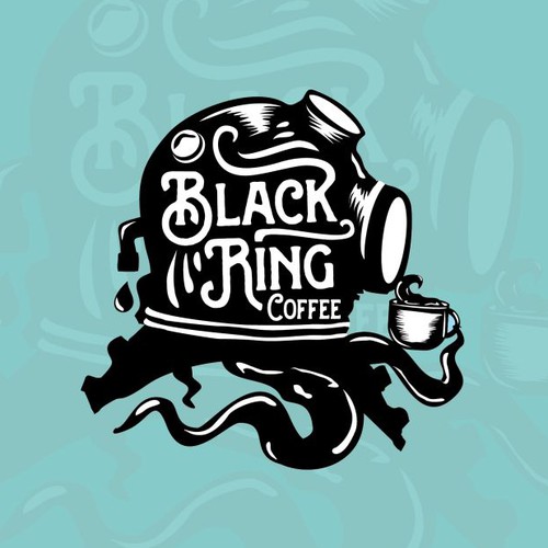 Coffee bean logo with the title 'Hip / urban logo for coffee roasting company'