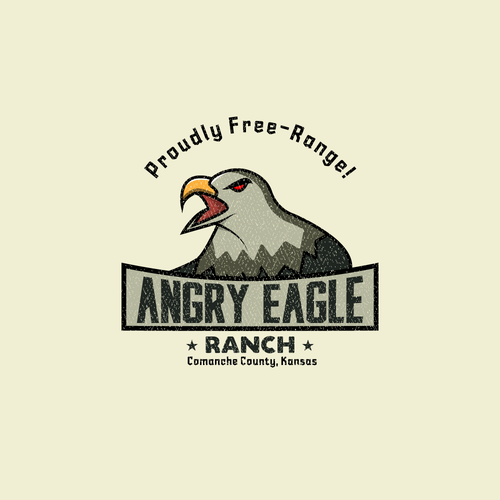 Ranch brand with the title 'Ranch logo for Angry Eagle'