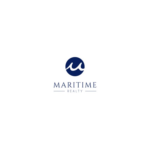 Wave logo with the title 'Logo Design for Maritime Realty'