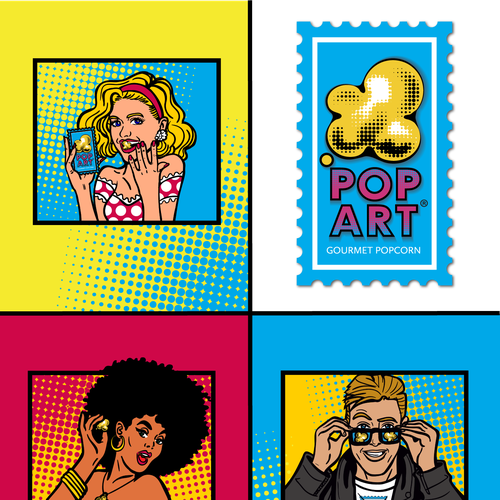 Sexy artwork with the title 'Pop Art Characters for food brand'