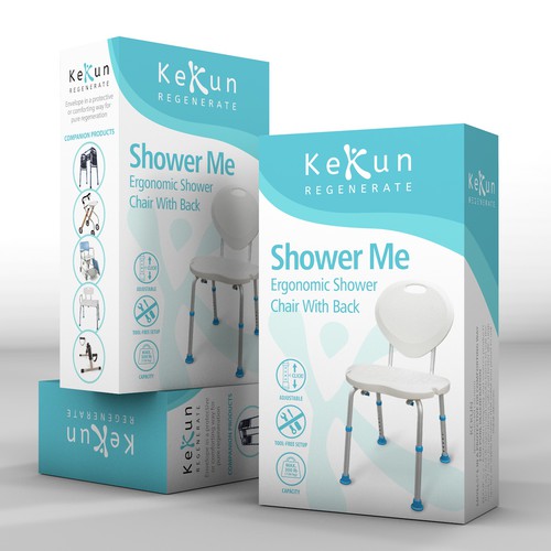 Elegant packaging with the title 'Minimalist package design concept for Kekun'