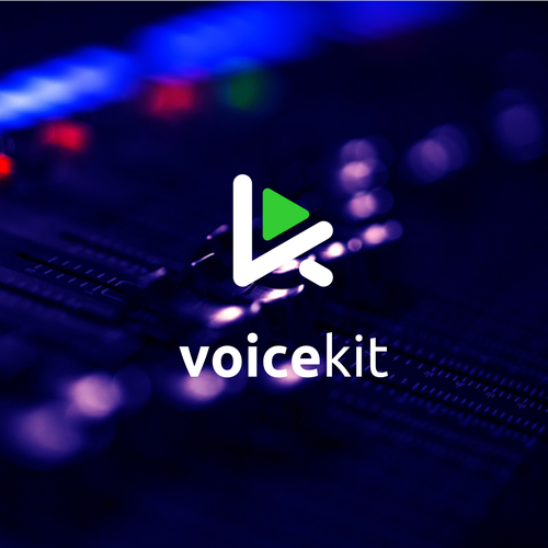 Kit design with the title 'modern/abstract logo for our new AI powered voice over & narration startup'