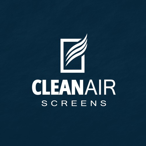 Window logo with the title 'Clean Air Screens'