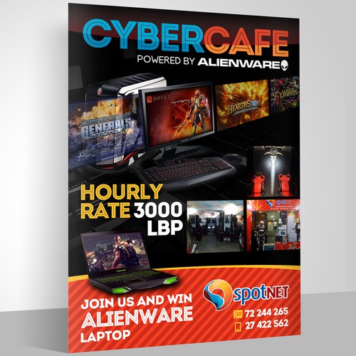 Handout design with the title 'Cybercafe'