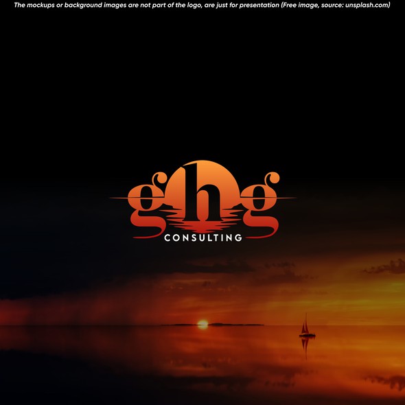 Negative space logo with the title 'GHG CONSULTING'
