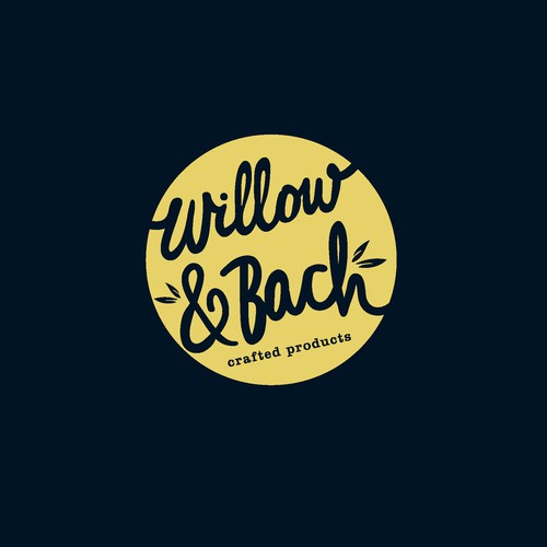 Hand-lettered logo with the title 'willow bach logo'