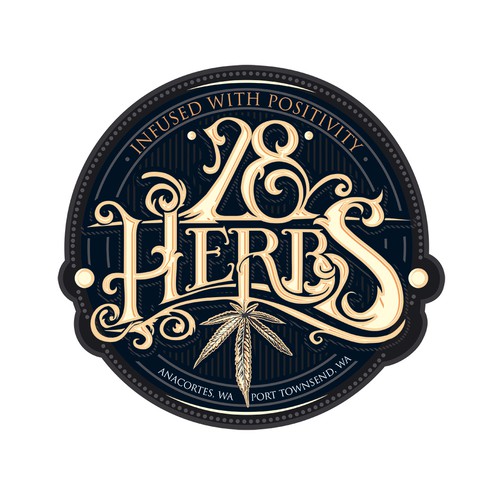 Marijuana logo with the title '28 Herbs '