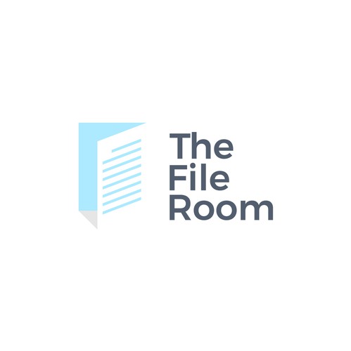 Door design with the title 'Combination Mark logo concept for The File Room '