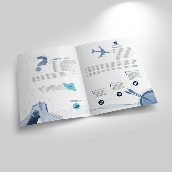 Insert design with the title 'CREATIVE CORPORATE BROCHURE'