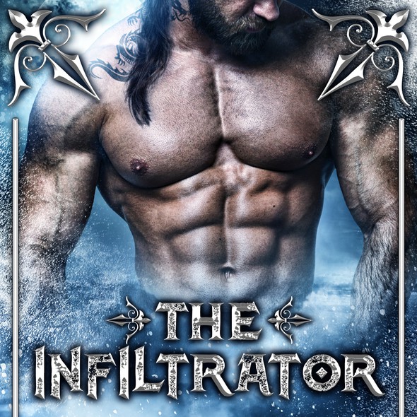 Zombie book cover with the title 'Book cover design - The Infiltrator by K. A. Raines'