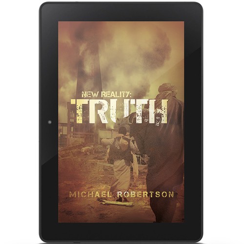 Dystopian book cover with the title 'TRUTH: Book Cover for Sci-fi Post-Apocalyptic Thriller'