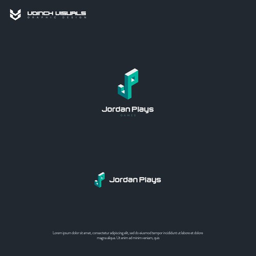 Gamer design with the title 'Jordan Plays logo '