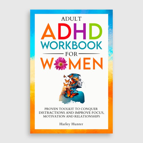 Adult design with the title 'ADHD WORKBOOK FOR WOMEN '