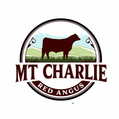 Angus logo with the title 'MT CHARLIE RED ANGUS'