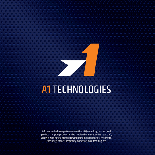 Communications brand with the title 'Modern design for an ITC consulting service.'