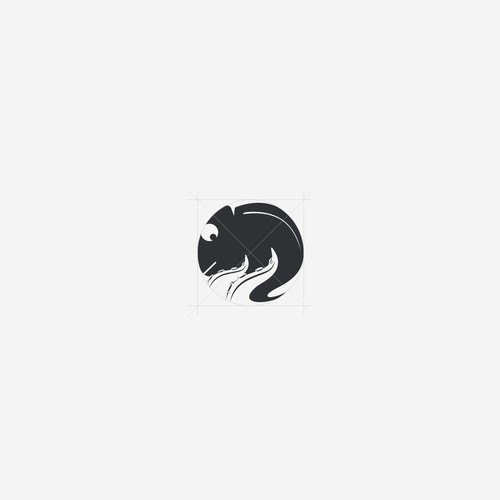 Chameleon logo with the title 'Negative Space Logo'