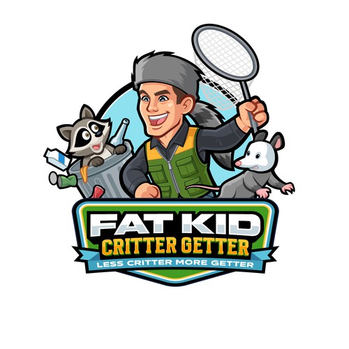 Pest control logo with the title 'awesome Critter Getter mascot logo'