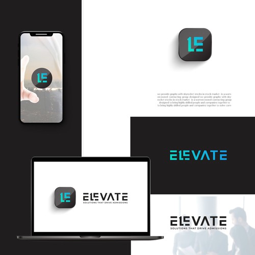 Elevate design with the title 'E1EVATE, Logo For Technology and Marketing Company'