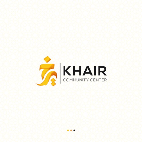 Qatar logo with the title 'Islamic (Arabic Calligraphic) Logo for Khair Community Center'